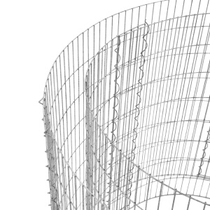 Ghiveci strat inaltat gabion rotund Songmics Argintiu 90x70x80 cm - Img 6