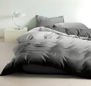 Lenjerie cu Elastic 180x200 Rainbow Antracit 4 Piese (Finet)