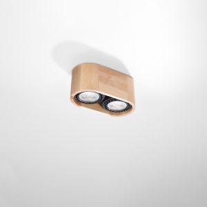 Lustra Basic din lemn, Natural 27x14x10 cm - Img 2