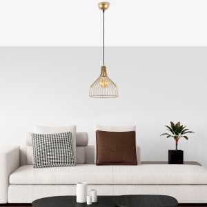 Lustra Cafu Auriu 25x25x123 cm - Img 2