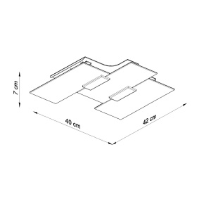 Lustra Fabiano Crom 40x42x7 cm - Img 4