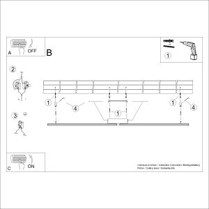 Lustra LED Lagom Rosu 4000K 181x4x7 cm - Img 9