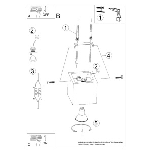 Lustra Quad din lemn, Natural 10x10x10 cm - Img 5