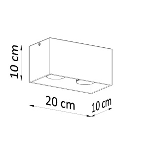 Lustra Quad Gri 20x10x10 cm - Img 5