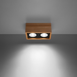 Lustra Quatro din lemn, Natural 27x14x10 cm - Img 3