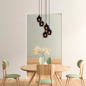 Lustra Smoked Gri 50x50x114 cm - Img 3