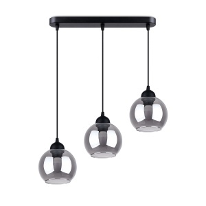 Lustra suspendata Alino Negru 45x15x117 cm