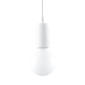 Lustra suspendata Diego Alb 9x9x90 cm