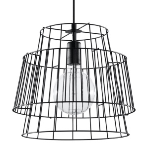 Lustra suspendata Gate Negru 35x35x130 cm
