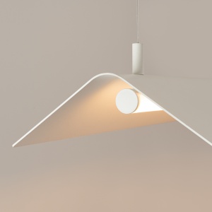 Lustra suspendata LED Elva Alb 3000K 150x27.5x200 cm - Img 5