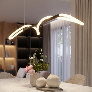 Lustra suspendata LED Galakse Negru 2700-6500K 148x58x160 cm - Img 12