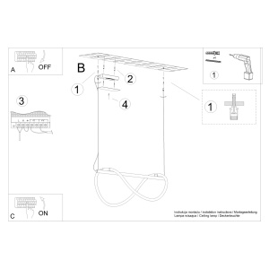 Lustra suspendata LED Galakse Negru 2700-6500K 84x45x160 cm - Img 9