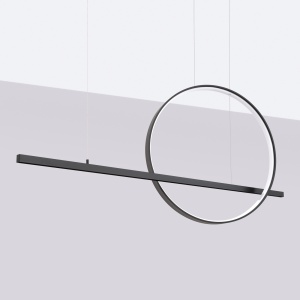 Lustra suspendata LED Glad Negru 4000K 120x20x212 cm - Img 2