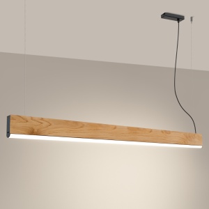 Lustra suspendata LED Lykke Stejar 4000K 150x3.5x150 cm - Img 3
