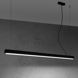 Lustra suspendata LED Pinne Negru 4000K 118x6x150 cm - Img 3