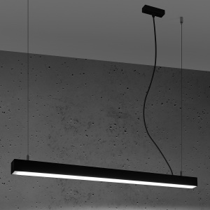 Lustra suspendata LED Pinne Negru 4000K 90x6x150 cm - Img 3