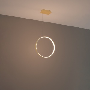 Lustra suspendata LED Rio Auriu 3000K 55x16x150 cm - Img 3