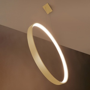 Lustra suspendata LED Rio Auriu 3000K 78x16x150 cm - Img 4
