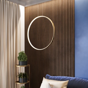 Lustra suspendata LED Rio Auriu 3000K 78x16x150 cm - Img 14