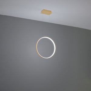 Lustra suspendata LED Rio Auriu 4000K 55x16x150 cm - Img 3