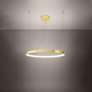 Lustra suspendata LED Rio Auriu lucios 3000K 78x78x150 cm - Img 3