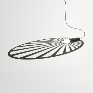 Lustra suspendata Lehdet Negru 110x80x150 cm - Img 4