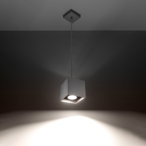 Lustra suspendata Quad Gri 10x10x110 cm - Img 3