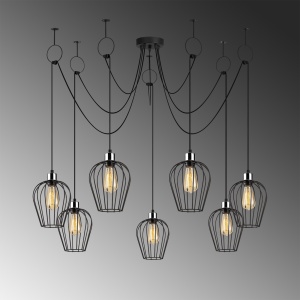 Lustra Tel Negru 160x130 cm - Img 4