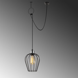 Lustra Tel Negru 80x20x130 cm - Img 4