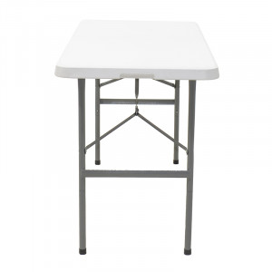 Masa de camping pliabila profesionala Rodeo cu cadru metalic, gri deschis 122x60x74cm - Img 5