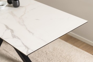 Masa dining Heaven, Alb, 76x210x90 cm - Img 2