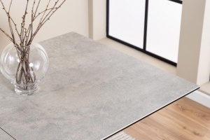 Masa dining Irwine, Gri, 76x210x90 cm - Img 2