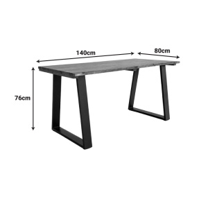 Masa dining Miles, Nuc, 140x80x76 cm - Img 5