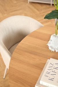 Masa dining Soli V1, Natural, 75x120x120 cm - Img 2