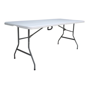 Masa extensibila de gradina, Nedio, Alb, 180x70x74 cm