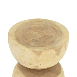 Masuta auxiliara Hourglass, Natural, 40x40x45 cm - Img 3