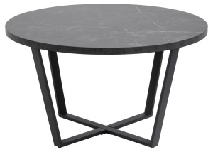 Masuta de cafea Amble, Negru, 44x77x77 cm - Img 3