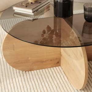 Măsuţă de cafea Bubble Stejar 75x35x75 cm - Img 6