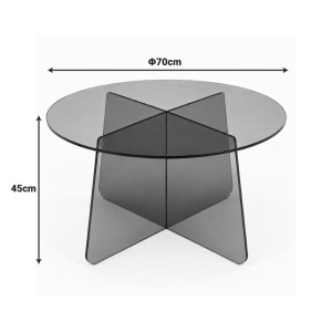 Masuta de cafea Cleary, Antracit, 70x70x45 cm - Img 5