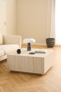 Masuta de cafea Dice, Bej, 42x90x90 cm