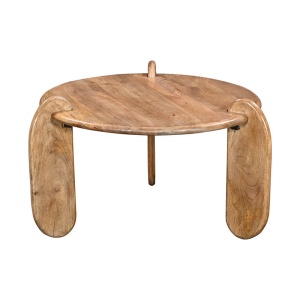 Masuta de cafea Earten boho Natural 80x80x40 cm - Img 3