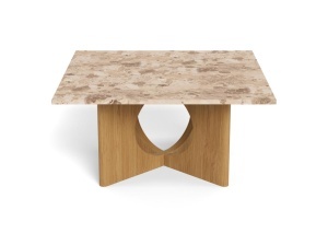 Masuta de cafea Foley V5, Maro, 42x80x80 cm - Img 3
