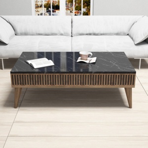 Masuta de Cafea Milan - Walnut, Negru - Img 2