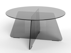 Masuta de cafea Samos, Gri, 40x80x80 cm - Img 3