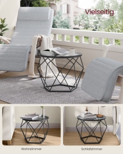 Masuta de cafea Vasagle Negru 48.2x48.2x39.2 cm - Img 3