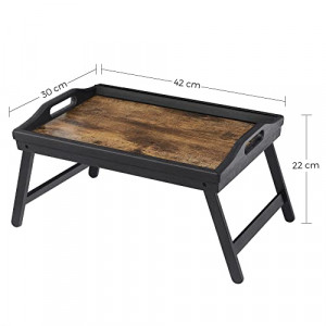 Masuta de laptop, Songmics, Negru, 42×30×22 cm - Img 5