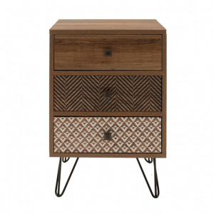 Noptiera Boho Walnut 40x40x59 cm - Img 4