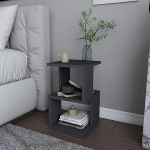 Noptiera Carter Antracit 29.6x29.6x49.4 cm - Img 3