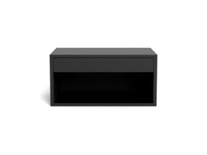 Noptiera Cholet, Negru, 24.5x50x35 cm - Img 3