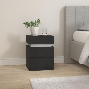 Noptiera cu LED Vasagle Negru 40x35x55 cm - Img 2